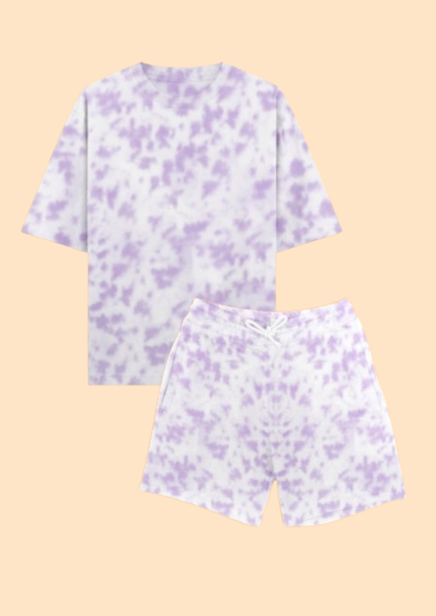 Tie Die WHITE AND LAVENDER- Full Set